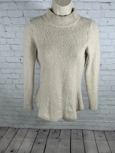 Design History Pure Cashmere Beige Mock Neck Pullover Knit Sweater Women’s XS - Picture 1 of 8