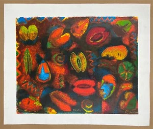 VICTOR CHACA Mexican artist 2000 signed original serigraph on canvas Oaxaca - Picture 1 of 1
