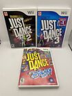 Just Dance 2, 3, & Disney Party Video Game Lot (Nintendo Wii)