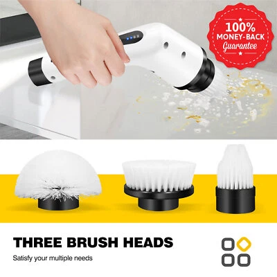 DAYPLUS Electric Spin Scrubber, Cleaning Brush, Power Scrubber with 3 Replaceable Brush