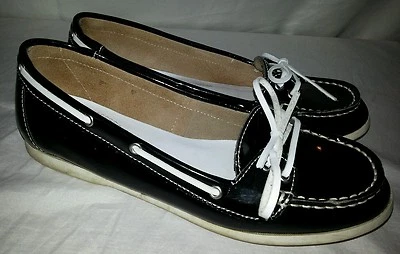 Zapatos mocasines sin cordones negros para mujer Impo Bay Shore talla 7M Foto 1 de 4