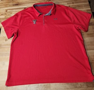Under Armour Heatgear Texas Tech University Red Raiders Polo Golf Shirt Size 4XL - Picture 1 of 4
