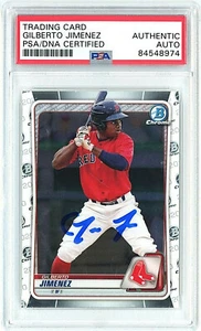2020 GILBERTO JIMENEZ BOWMAN CHROME HANDSIGNIERT SIGNED PSA DNA SLABBED!! - Bild 1 von 2
