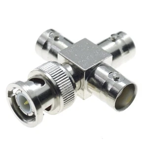 2Pcs BNC Male to 3 Female Connector T Triple 1 TO 3 RF  Adapter 4 way Splitter - Afbeelding 1 van 4