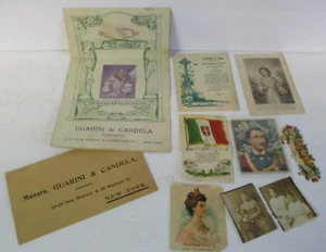 Lot of Antique Italy & Italian Collectibles, Silks, Cards, Ephemera etc. - Picture 1 of 2