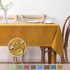 Rectangle Tablecloth Linen Tablecloth Heavy 60 x 120 (10-12 Seats) Dark Gold