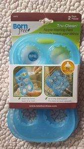 Nipple Tray Born Free Tru-Clean Nipple Tray Washing Rack Storage BPA Free.2PK - Picture 1 of 3