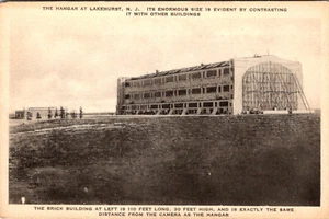 LAKEHURST, HANGAR DE BARCOS AÉREOS DE NUEVA JERSEY - POSTAL ANTIGUA TIPO ALBER - Imagen 1 de 2