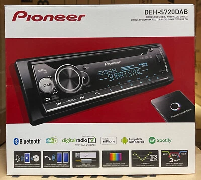 PIONEER CAR CD USB DAB RADIO BLUETOOTH STEREO TUNER HEAD UNIT IPHONE DEH-S720DAB - Image 1 of 3