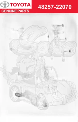 Lexus LS430 2001-2006 OEM Genuine Front Strut Shock Absorber Boot 48257-22070 - Imagem 1 de 2