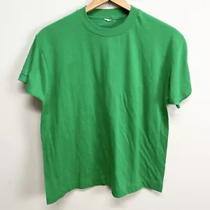 Vtg 80s Fruit Of The Loom Green T-Shirt Adult XL - Picture 1 of 7