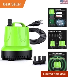 Versatile 100W Fountain Water Pump with 11FT Lift Height for Ponds & Aquariums - Picture 1 of 10