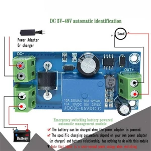 YX850 10A Stromausfall Automatisches Schalten Standby Batterie DC 5V-48V Modul - Zdjęcie 1 z 7