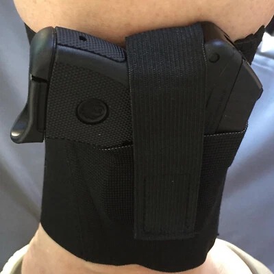 Funda táctica oculta para llevar al tobillo derecha izquierda pistola funda bolsa Foto 1 de 4