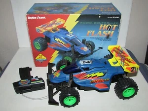 WORKS Radio Shack RC Radio-Controlled Blue Buggy Car HOT FLASH w/ Box 60-4083 - Picture 1 of 12