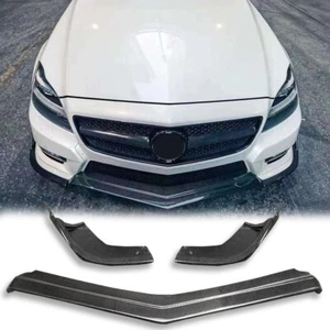 Carbon Fiber Front Bumper Lips For MB CLS-Class W218 CLS63 11-14 - Picture 1 of 6