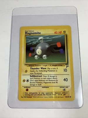 Magnemite 2nd Edition Vintage Pokémon Card Base Set 2 WOTC 79/130 REAL PICS - Image 1 of 4