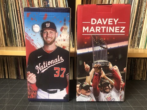 STEPHEN STRASBURG/DAVEY MARTINEZ Bobbleheads World Series Washington Nationals Cover