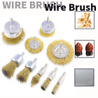 Brass Wire Brush Cup Wheel Set With Shank Dremel Metal Rust Remover Rotary Tool