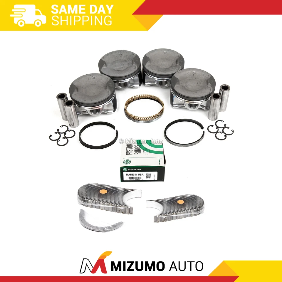 Pistones con anillos aptos 07-12 Nissan Altima Sentra Rouge 2.5 DOHC 16V QR25DE Foto 1 de 4