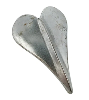 Ciondolo Cuore Ottone Argentato IN Used Look Minott 27944 - Immagine 1 di 2