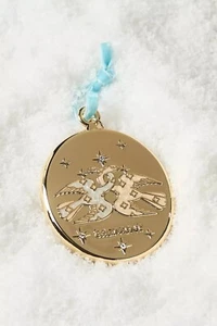 Anthropologie Lou Benesch Zodiac Ornament Gold Plated "Gemini" NWT - Picture 1 of 4