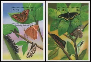 Nevis 1993 - Mi-Nr. Block 64-65 ** - Estampillada sin montar o nunca montada - Mariposas / Mariposa - Imagen 1 de 1