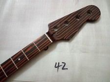 New 4 Strings Electric Bass Guitar Neck Zebra Wood 20 Frets parts