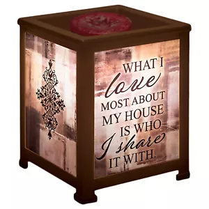 Love Most About House Share It Copper Tone Metal Wax Tart & Oil Lantern Warmer - Picture 1 of 2
