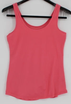 Женская розовая майка без границ размер L эластичная без рукавов круглый вырез - Изображение 1 из 4