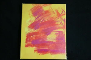 Animal Art Elephant Trunk Painting on Canvas Abstrac Pink Profits to Charity - Picture 1 of 2