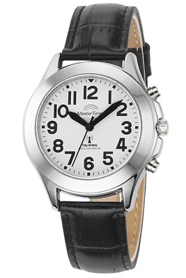 MASTER TIME Sprechende Funk Damenuhr mit Lederband MTLA-10705-60L - Bild 1 von 2