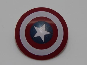 Lego Shield Rounded Front and Bullseye with Captain America Star Pattern B#8 - Picture 1 of 1