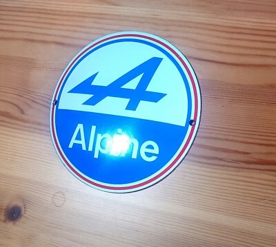 Alpine France Emailschild MAKELLOS Werkstatt Garage Schild 12cm - Bild 1 von 4