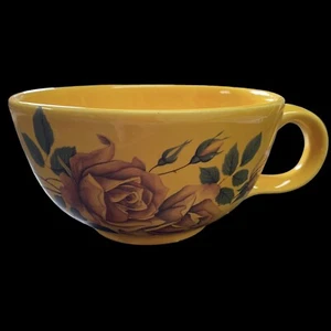 McCoy 137 Cup Mug Bowl Soup Chili Yellow Roses Pottery USA - Picture 1 of 7
