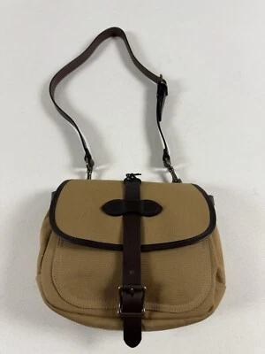 FILSON ПРОЧНЫЙ САРЖИ XS ПОЛЕ СУМКА ЖЕЛТОВАТО-КОРИЧНЕВЫЙ НОВЫЙ С ЯРЛЫКАМИ - Изображение 1 из 4