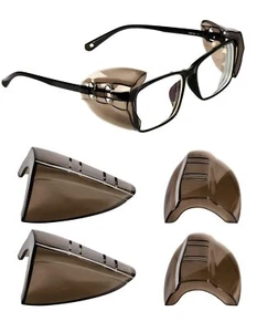2 Pairs Eye Glasses Side Shields, Flexible Slip on Side Shields - Picture 1 of 7
