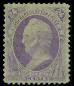 US #153, 24¢ purple, part og, scarce & VF, Miller certificate, Scott $1,700.00 - Picture 1 of 1