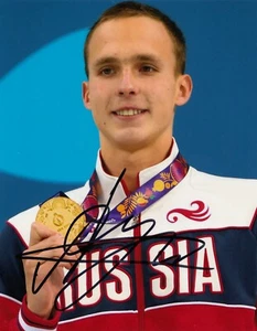 Swimming - Anton Chupkov - Hand Signed 8x10 Photograph - Russia COA - Picture 1 of 1