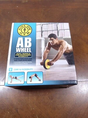 Golds Gym Marca Doble Rueda Ejercicio AB Núcleo de Rueda y Flexibilidad con Caja LEER Foto 1 de 4