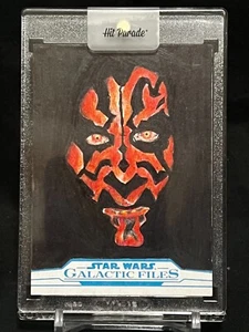 2018 Star Wars Galactic Files Reborn 1/1 Edward Santia Darth Maul by Sketch n2o - Picture 1 of 2