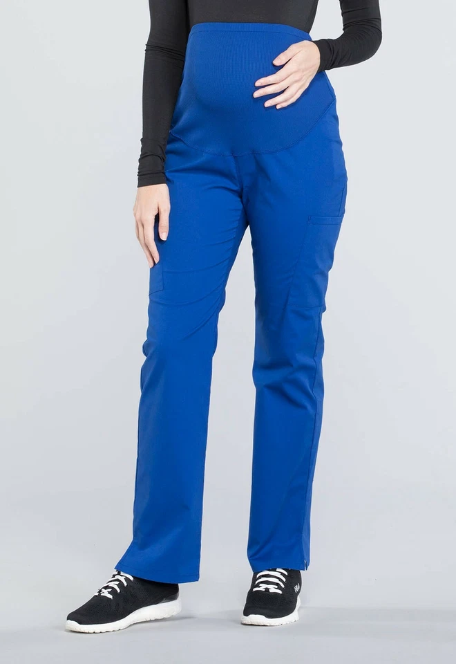 Cherokee Workwear Women's Maternity Straight Leg Pant WW220P XL Petite Royal - Image 1 of 3
