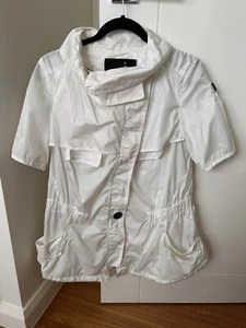 G-Star Raw NYC Portman S/Sleeve Coat Jacket Honeycomb Nylon White Small Blazer - Picture 1 of 11