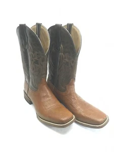 Men's Circle G Boots-Smooth Ostrich Square Toe Style L5074 - Picture 1 of 3