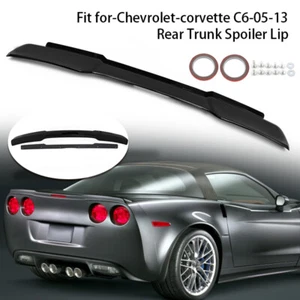 Alerón trasero negro para Corvette C6 2005-13 con paneles de acrílico estilo H - Imagen 1 de 13