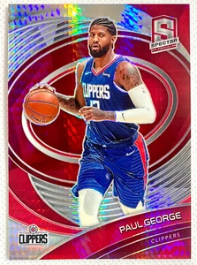 2020-21 Panini Spectra Paul George Card #72 Variation Asia Red Prizm Clippers - Picture 1 of 2
