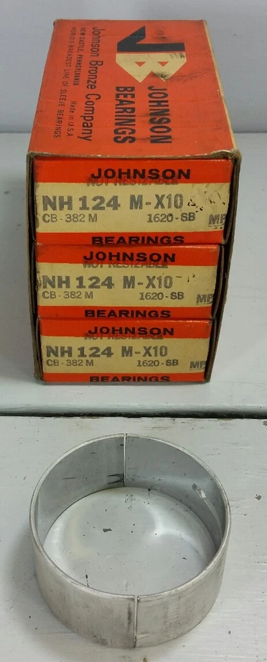 Juego de rodamientos de varilla Nash Delvy Statesman 1949-56 .010 nuevo stock antiguo NH-124 M-X10 de colección Foto 1 de 1