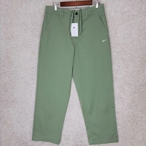 Nike Pants Mens Size 32 X 32 Green Chino Baggy Loose Fit Wide-Leg FD0405-386 NEW - Picture 1 of 13