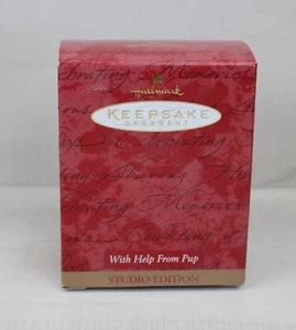 Hallmark Weihnachtsschmuck mit Hilfe von Pup Studio Edition Neu Vintage 2001 - Bild 1 von 6