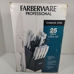 Farberware Professional 25 Piece Cutlery Knife Set, Stainless Steel